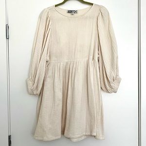 Cream Babydoll Dress
